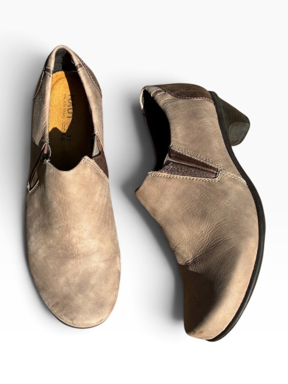 Naot Avantgarde Collection Taupe Tan Booties Sz 6